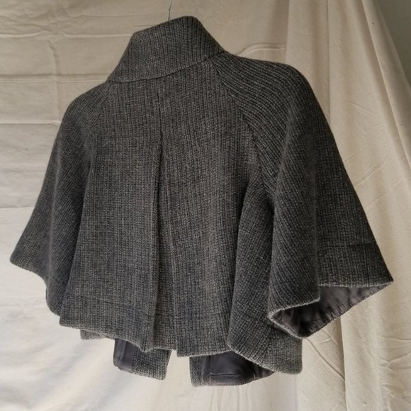 I-N-C Women’s Heavy Wool Grey Cropped Pea Coat – size M - Picture 9 of 15